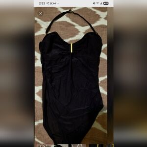 Calvin Klien 10 Bow Back, Layered Lined.  Remv Strap Perfect One Piece